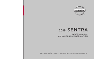 2018 Nissan SENTRA Owner Manual